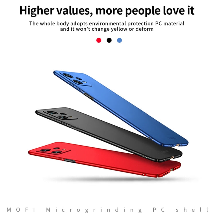 For Redmi Note 12 5G Global MOFI Micro-Frosted PC Ultra-thin Hard Phone Case(Blue)