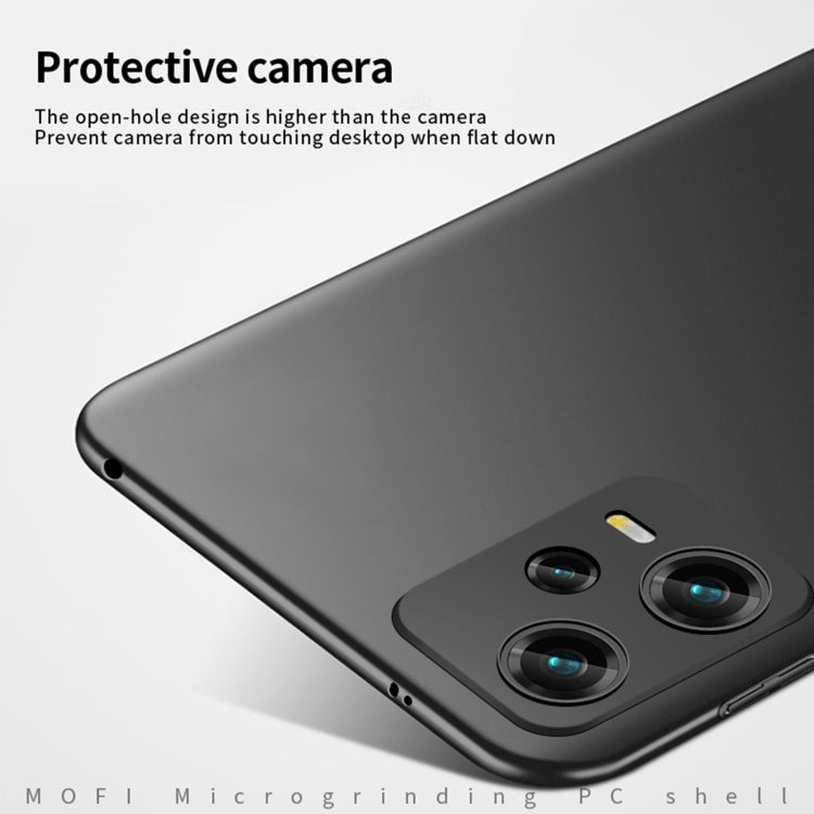 For Redmi Note 12 5G Global MOFI Micro-Frosted PC Ultra-thin Hard Phone Case(Blue)