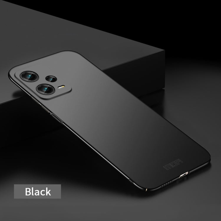 For Xiaomi Redmi Note 12 Pro 5G Global MOFI Micro-Frosted PC Ultra-thin Hard Phone Case(Black)