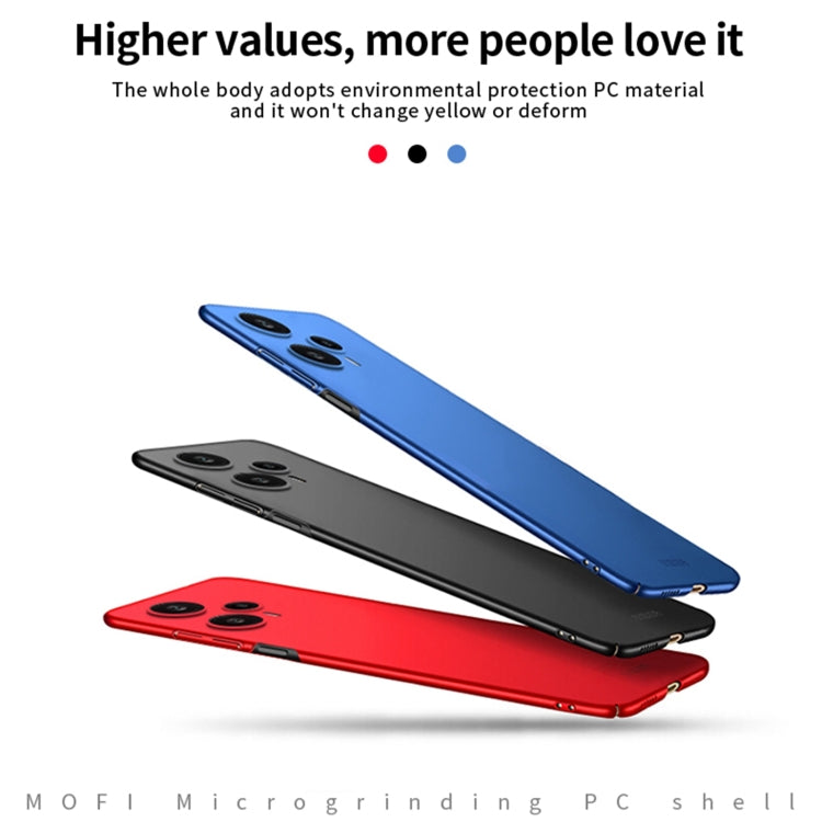 For Xiaomi Redmi Note 12 Turbo 5G MOFI Micro-Frosted PC Ultra-thin Hard Phone Case(Blue)