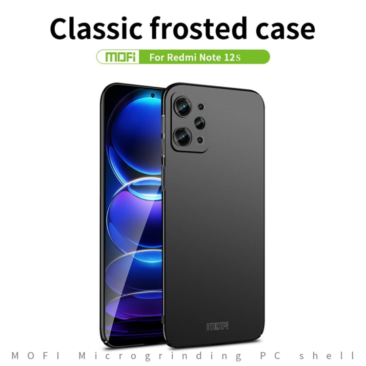 For Xiaomi Redmi Note 12S MOFI Micro-Frosted PC Ultra-thin Hard Phone Case(Red)