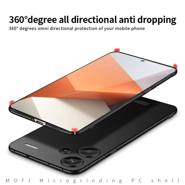 For Xiaomi Redmi Note 13 Pro+ MOFI Micro-Frosted PC Ultra-thin Hard Phone Case(Black)