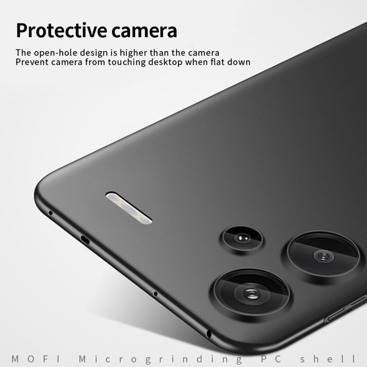 For Xiaomi Redmi Note 13 Pro+ MOFI Micro-Frosted PC Ultra-thin Hard Phone Case(Black)