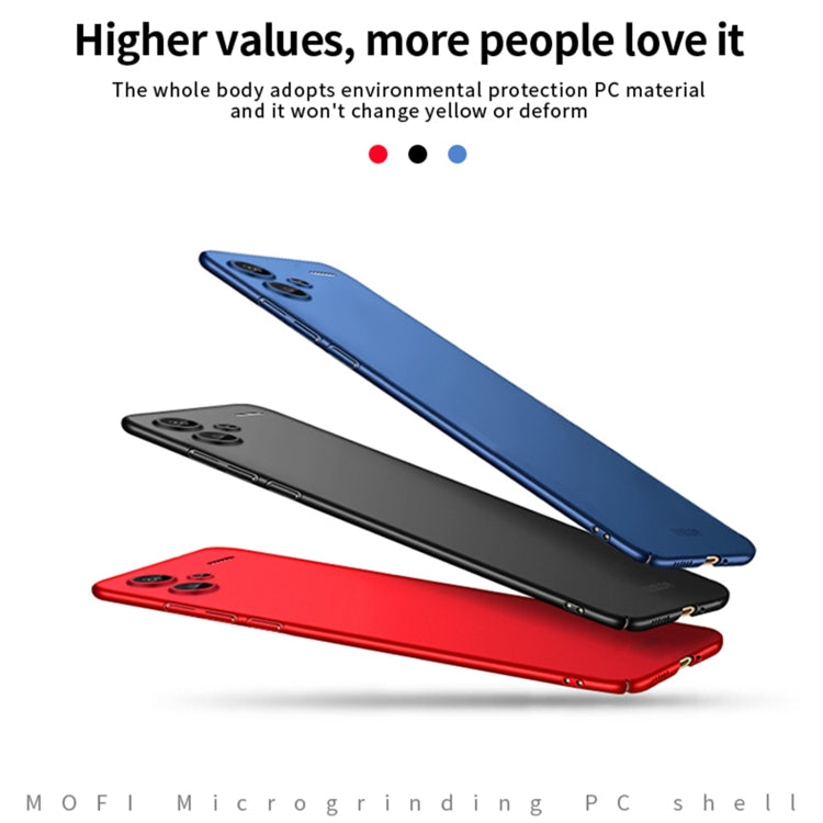 For Redmi Note 13 Pro+ MOFI Micro-Frosted PC Ultra-thin Hard Phone Case(Blue)