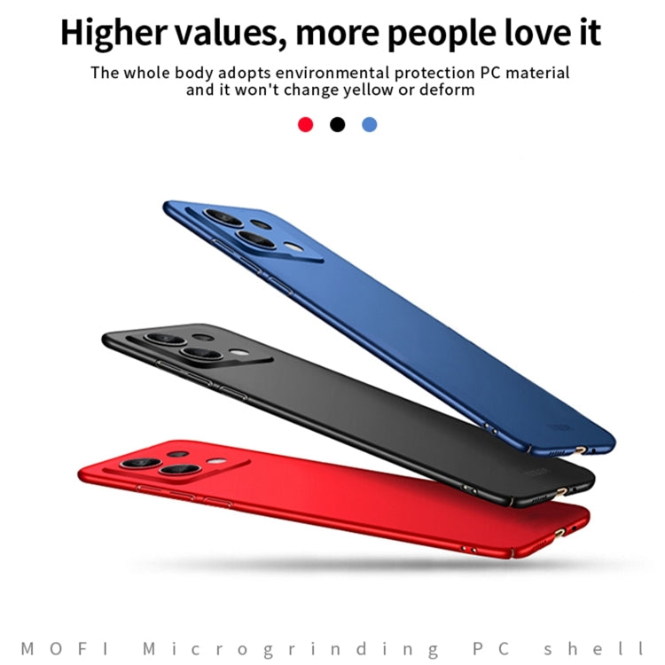 For Xiaomi Redmi Note 13 5G MOFI Micro-Frosted PC Ultra-thin Hard Phone Case(Blue)