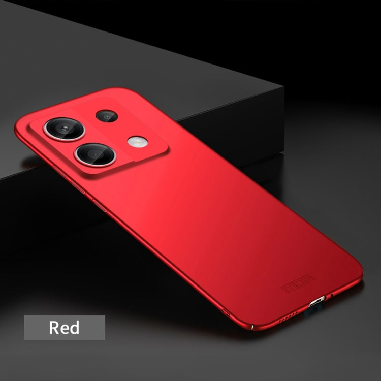 For Xiaomi Redmi Note 13 5G MOFI Micro-Frosted PC Ultra-thin Hard Phone Case(Red)