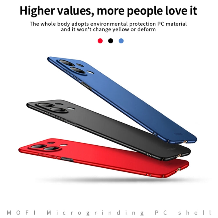 For Xiaomi Redmi Note 13 4G MOFI Micro-Frosted PC Ultra-thin Hard Phone Case(Blue)