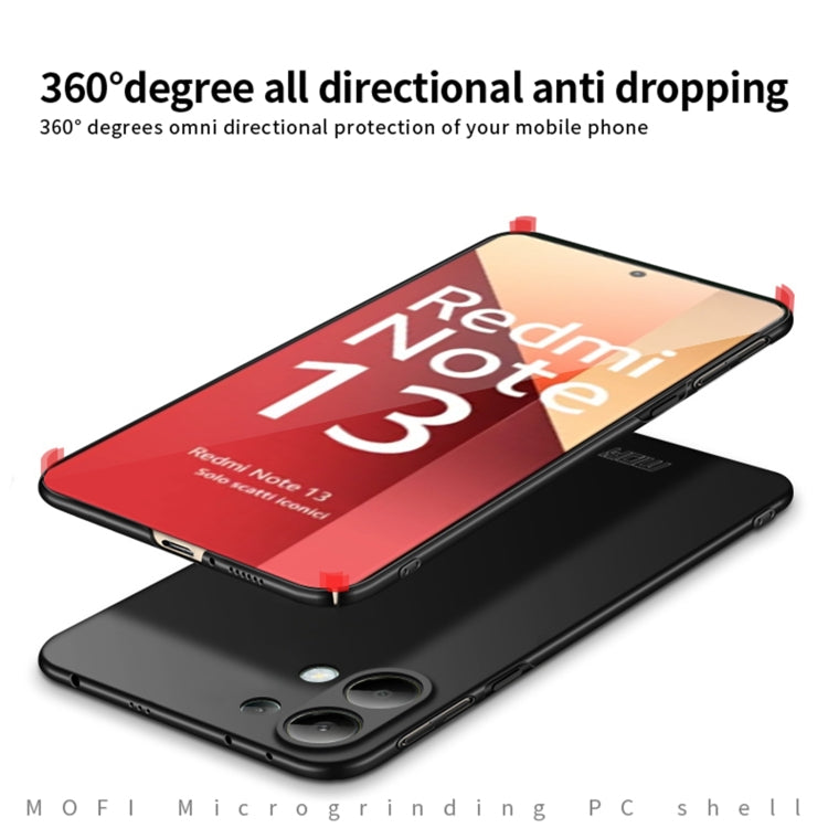 For Xiaomi Redmi Note 13 4G MOFI Micro-Frosted PC Ultra-thin Hard Phone Case(Blue)