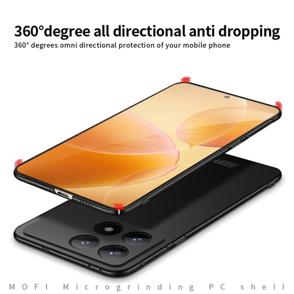 For Xiaomi Redmi K70 / K70 Pro MOFI Micro-Frosted PC Ultra-thin Hard Phone Case(Black)