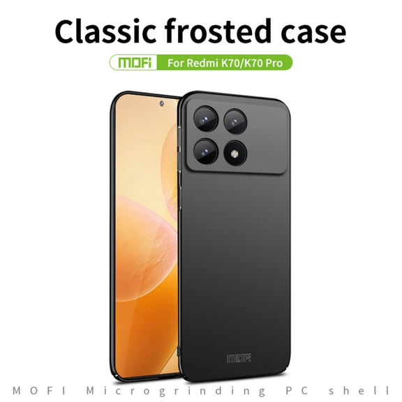 For Xiaomi Redmi K70 / K70 Pro MOFI Micro-Frosted PC Ultra-thin Hard Phone Case(Blue)