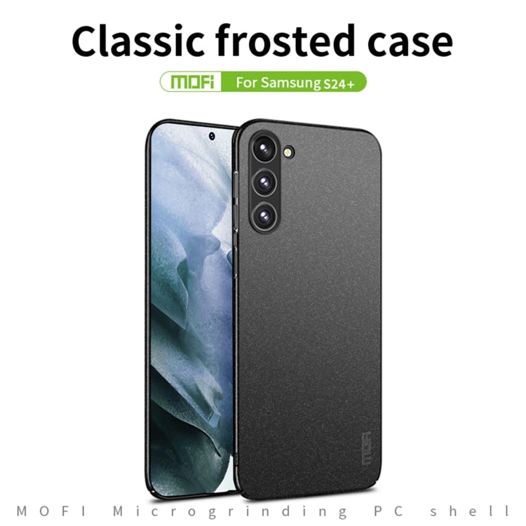 For Samsung Galaxy S24+ 5G MOFI Fandun Series Frosted PC Ultra-thin All-inclusive Phone Case(Black)