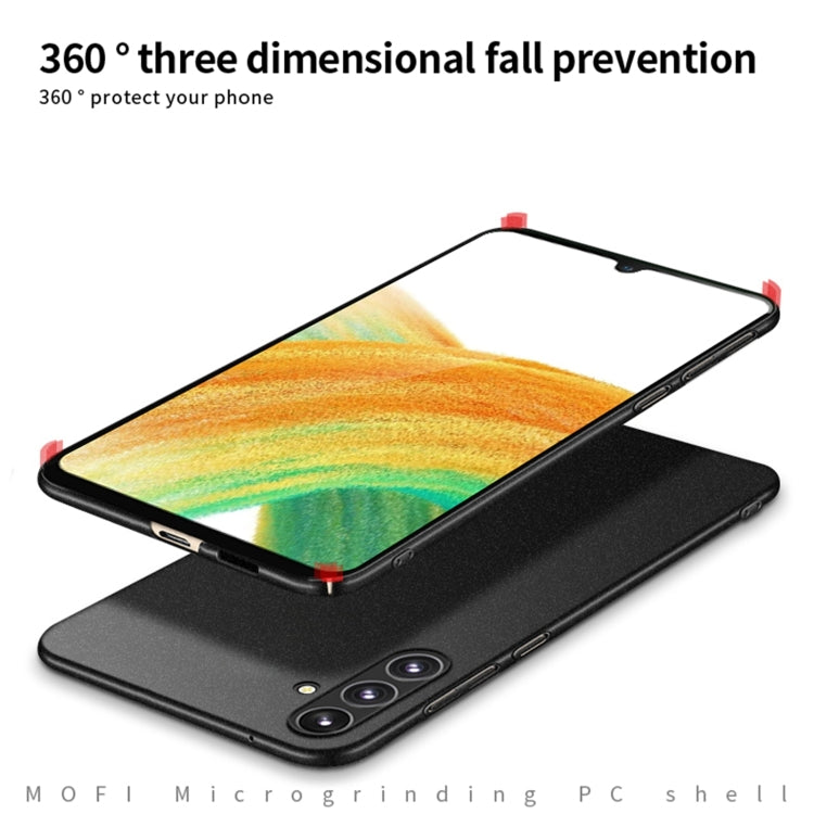 For Samsung Galaxy A55 5G MOFI Fandun Series Frosted PC Ultra-thin All-inclusive Phone Case(Blue)