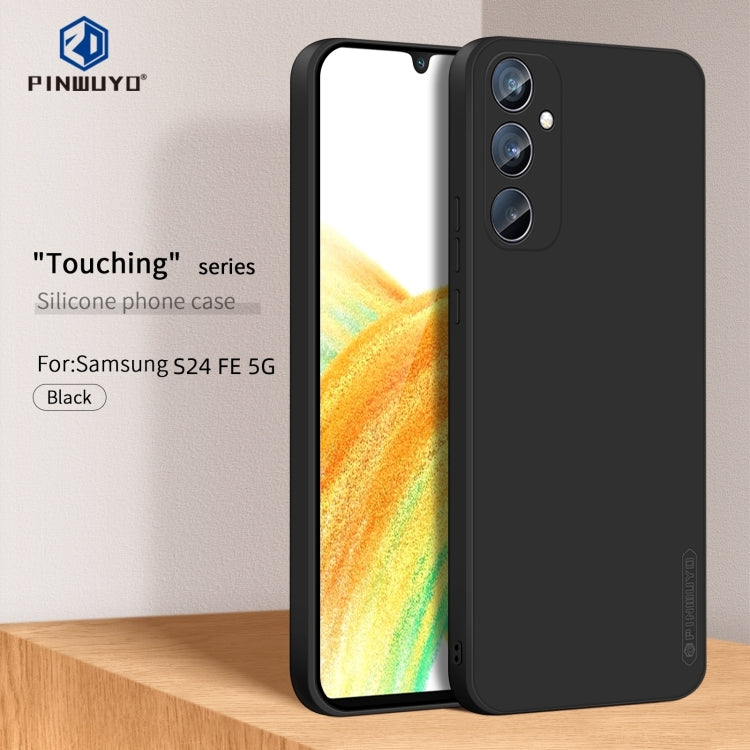 For Samsung Galaxy S24 FE 5G PINWUYO Sense Series Liquid Silicone TPU Phone Case(Black)