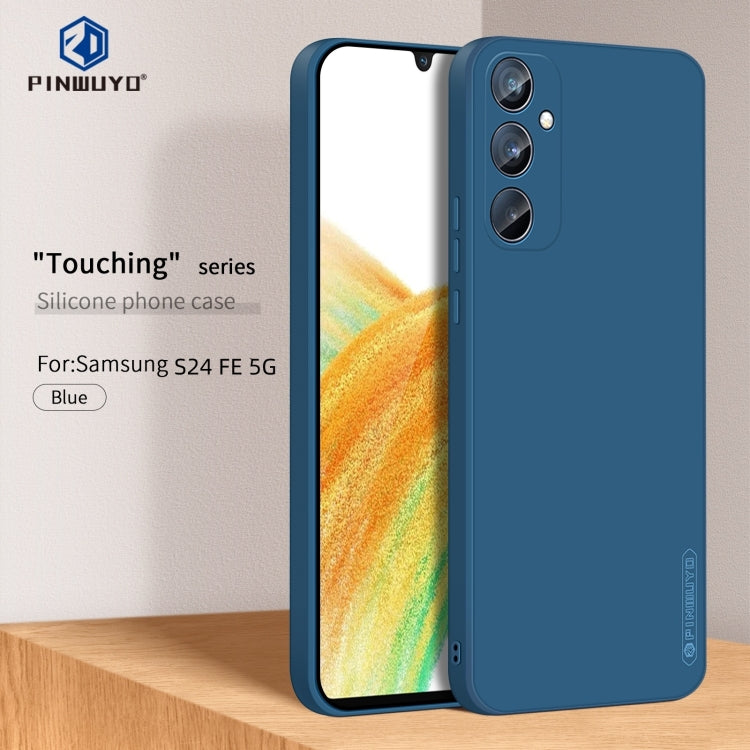 For Samsung Galaxy S24 FE 5G PINWUYO Sense Series Liquid Silicone TPU Phone Case(Blue)