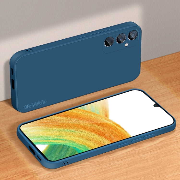 For Samsung Galaxy S24 FE 5G PINWUYO Sense Series Liquid Silicone TPU Phone Case(Blue)