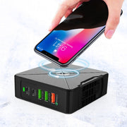 PD-75 Desktop PD Type-C USB QC 3.0 Fast Mobile Phone Charging Station Multifunctional Wireless Charger(AU Plug)