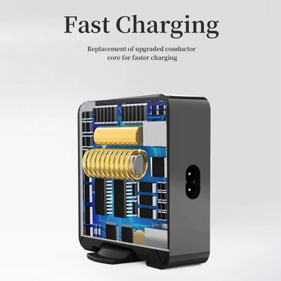 PD-75 Desktop PD Type-C USB QC 3.0 Fast Mobile Phone Charging Station Multifunctional Wireless Charger(AU Plug)