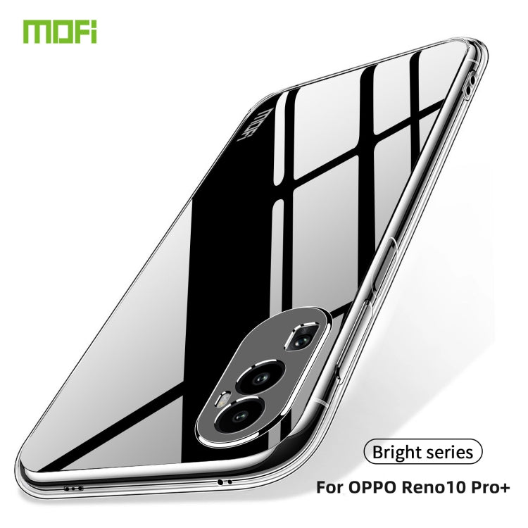 For?OPPO Reno10 Pro+ MOFI Ming Series Transparent Ultra-thin TPU Phone Case(Transparent)