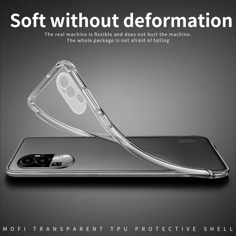 For?OPPO Reno10 Pro+ MOFI Ming Series Transparent Ultra-thin TPU Phone Case(Transparent)