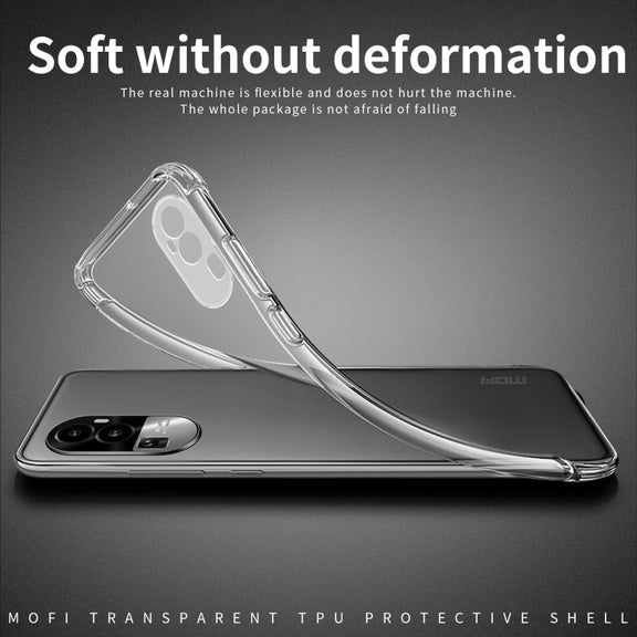 For?OPPO Reno10 Pro+ MOFI Ming Series Transparent Ultra-thin TPU Phone Case(Transparent)