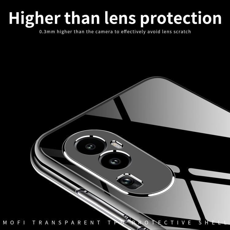 For?OPPO Reno10 Pro+ MOFI Ming Series Transparent Ultra-thin TPU Phone Case(Transparent)
