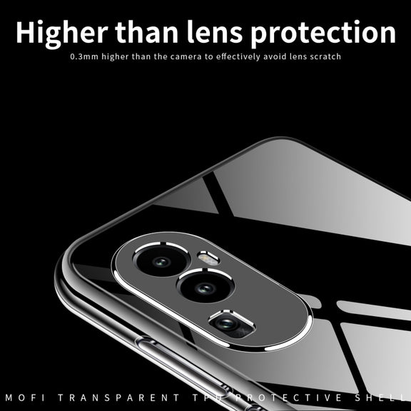 For?OPPO Reno10 Pro+ MOFI Ming Series Transparent Ultra-thin TPU Phone Case(Transparent)