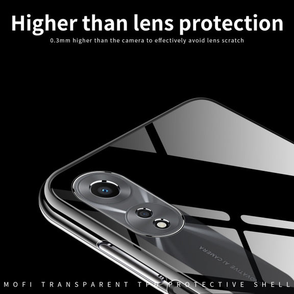 For OPPO A58 4G MOFI Ming Series Transparent Ultra-thin TPU Phone Case(Transparent)