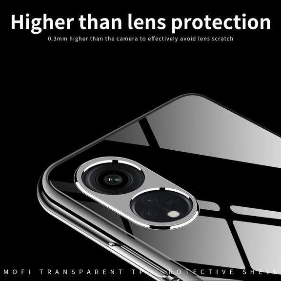 For OPPO A38 MOFI Ming Series Transparent Ultra-thin TPU Phone Case(Transparent)