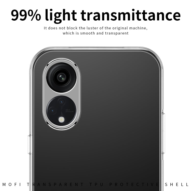 For OPPO A38 MOFI Ming Series Transparent Ultra-thin TPU Phone Case(Transparent)