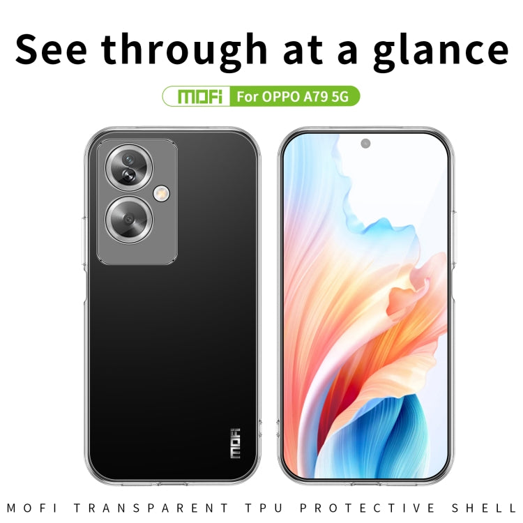 For OPPO A79 5G / A2 MOFI Ming Series Transparent Ultra-thin TPU Phone Case(Transparent)