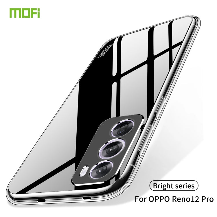 For OPPO Reno12 Pro Global MOFI Ming Series Transparent Ultra-thin TPU Phone Case(Transparent)