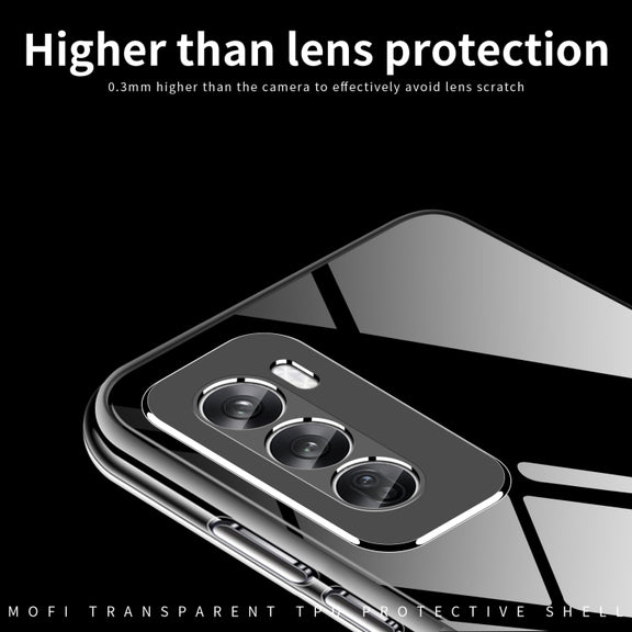 For OPPO Reno12 Global MOFI Ming Series Transparent Ultra-thin TPU Phone Case(Transparent)