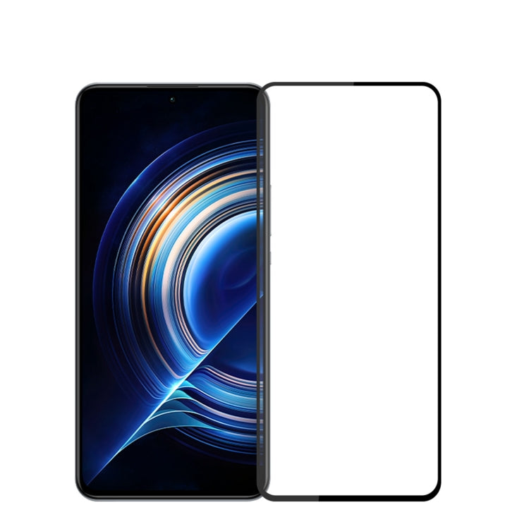 For Xiaomi Poco F5 MOFI 9H 2.5D Full Screen Tempered Glass Film(Black)
