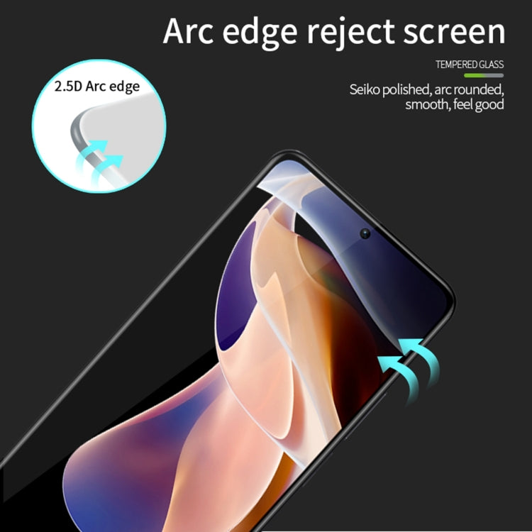 For Xiaomi Redmi 12 5G MOFI 9H 2.5D Full Screen Tempered Glass Film(Black)