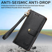 For iPhone 16 Pro Max Love Zipper Lanyard Leather Phone Case(Black)