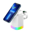 T15 3 in 1 Magnetic Magsafe Wireless Charger Folding Charging Stand For iPhone / iWatch / AirPods(White) - Wireless Charger by PMC TechLife | Online Shopping South Africa | PMC TechLife | Buy Now Pay Later Mobicred