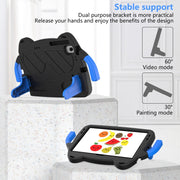 For Lenovo Tab M10 Plus TB-125 2022 Ice Baby EVA Shockproof Hard PC Tablet Case(Black+Blue)