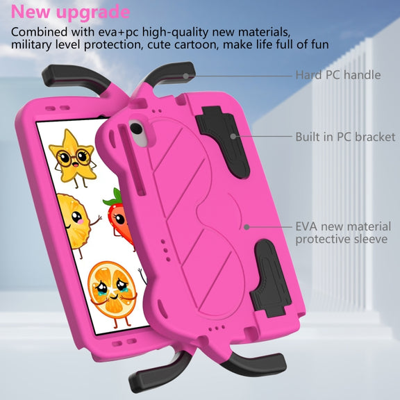 For Nokia T20 10.36 2021 Ice Baby EVA Shockproof Hard PC Tablet Case(Rose Red+Black)