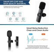 Bluetooth  Mini Microphone Wireless Lavalier Noise Reduction Microphone for iPhone / iPad, with 8 Pin Receiver & Single Microphone