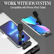 Bluetooth  Mini Microphone Wireless Lavalier Noise Reduction Microphone for iPhone / iPad, with 8 Pin Receiver & Single Microphone
