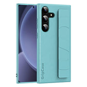 For Samsung Galaxy S25 5G Skin Elastic Wrist Grip Back Cover Phone Case(Blue)