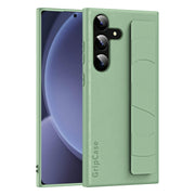 For Samsung Galaxy S25+ 5G Skin Elastic Wrist Grip Back Cover Phone Case(Light Green)
