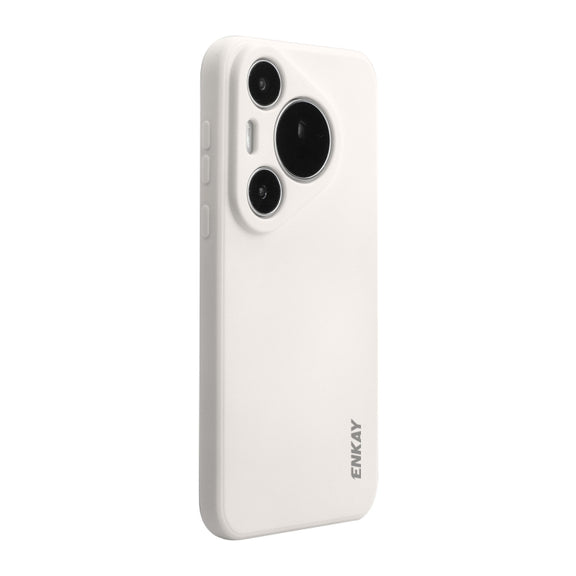 For Huawei Pura 70 ENKAY Hat-Prince Liquid Silicone Shockproof Protective Soft Case(Beige)