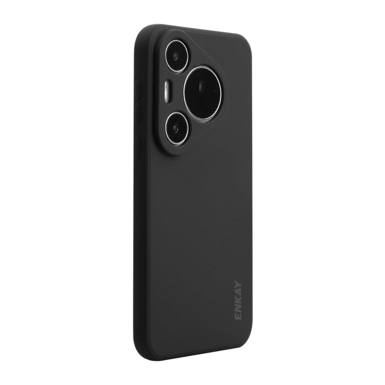 For Huawei Pura 70 Pro / 70 Pro+ ENKAY Hat-Prince Liquid Silicone Shockproof Protective Soft Case(Black)