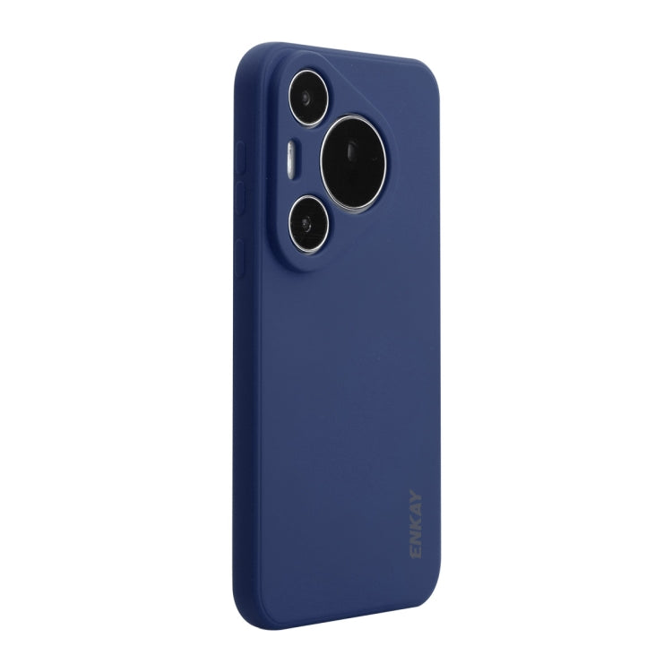 For Huawei Pura 70 Pro / 70 Pro+ ENKAY Hat-Prince Liquid Silicone Shockproof Protective Soft Case(Dark Blue)