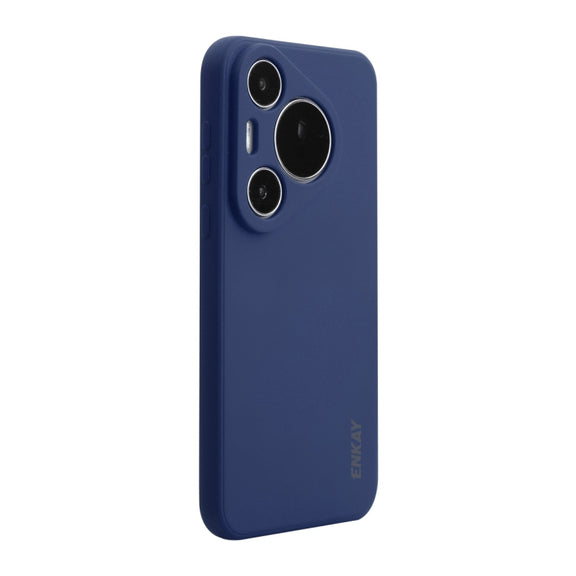 For Huawei Pura 70 Pro / 70 Pro+ ENKAY Hat-Prince Liquid Silicone Shockproof Protective Soft Case(Dark Blue)