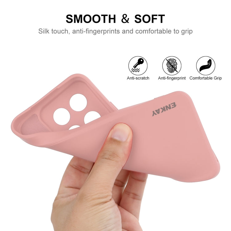 For Xiaomi 14 ENKAY Hat-Prince Liquid Silicone Shockproof Soft Phone Case(Black)