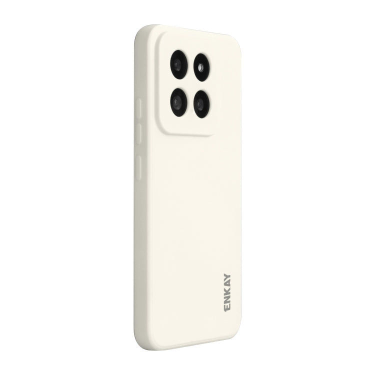 For Xiaomi 14 Pro ENKAY Hat-Prince Liquid Silicone Shockproof Soft Phone Case(Beige)