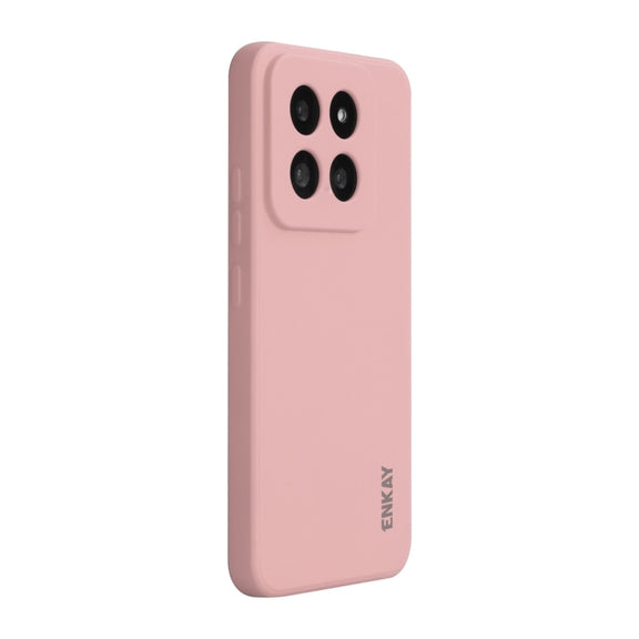 For Xiaomi 14 Pro ENKAY Hat-Prince Liquid Silicone Shockproof Soft Phone Case(Pink)