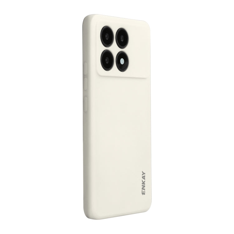 For Xiaomi Poco F6 Pro / Redmi K70 ENKAY Hat-Prince Liquid Silicone Shockproof Soft Phone Case(Beige)